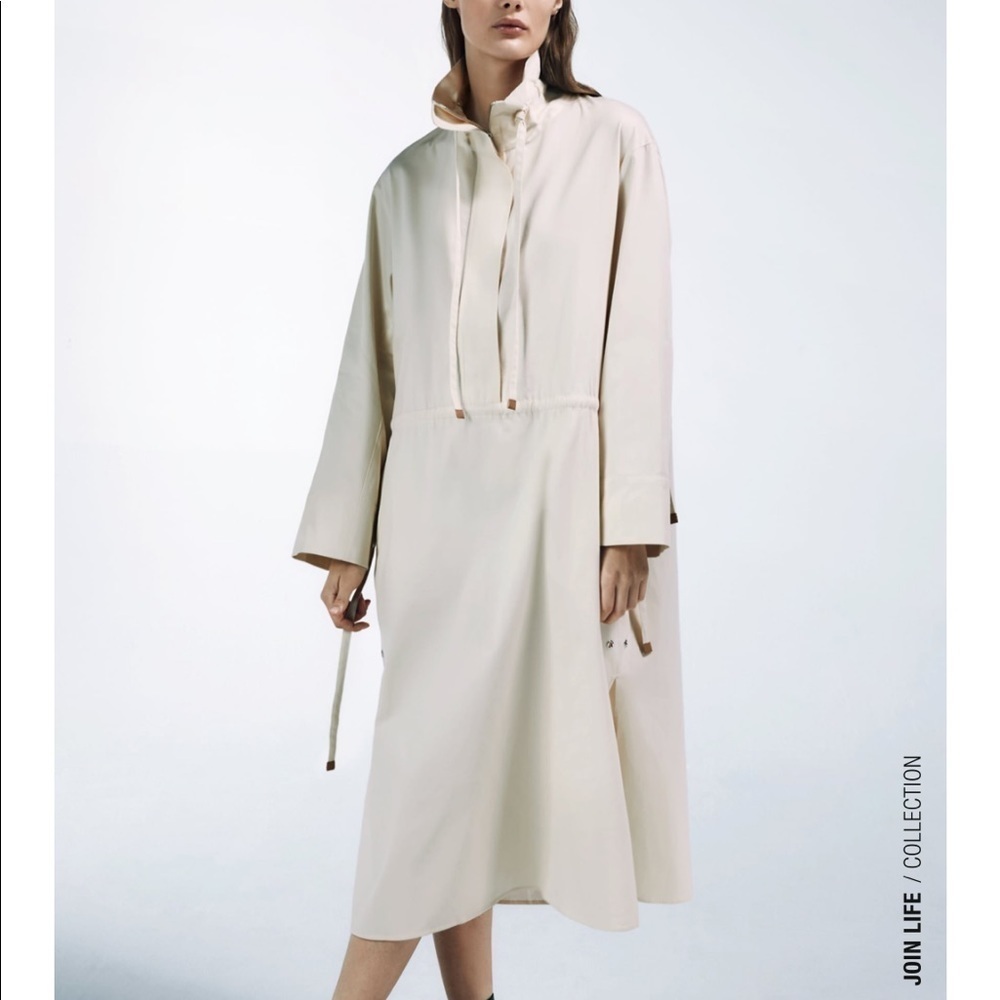 ZARA BNWT Limited Edition Parka Dress with Adjustable Drawstring and Pockets